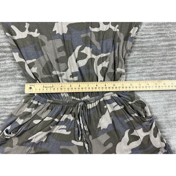Zenana Romper Womens Small Green Camouflage Short Sleeve Jersey Shorts Pockets‎ - Picture 5 of 12